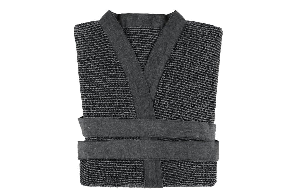 Baðsloppur svartur/grár L/XL